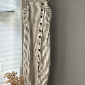 100% Cotton Who What Wear Blue and White Striped Dress